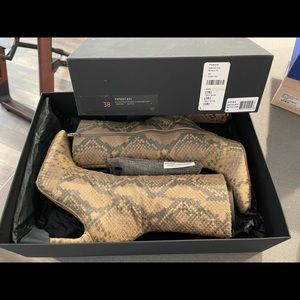 YEEZY Season 6 snakeskin booties 38